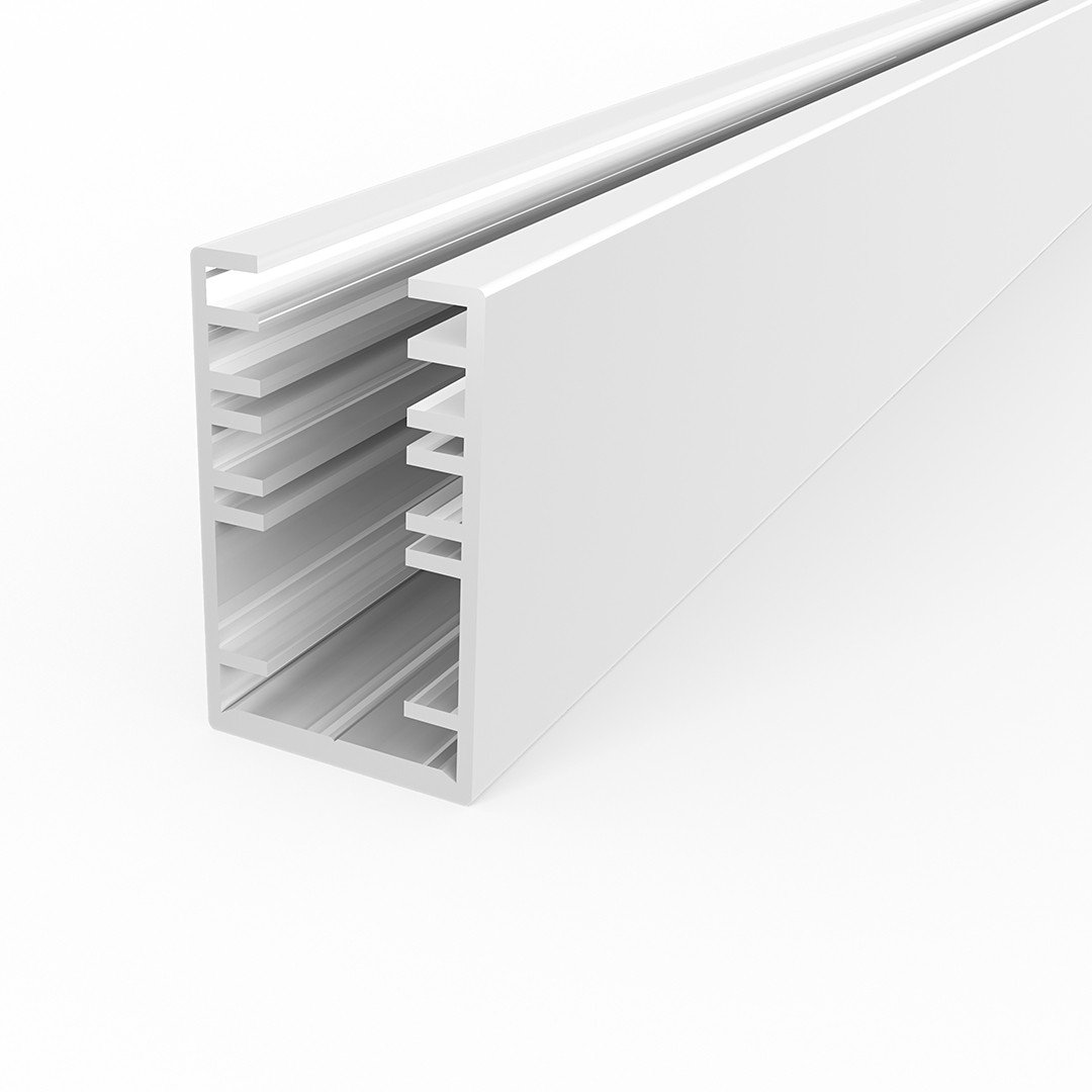 2m Glass LED Profile White P10-3 (27mmx16.4mm)