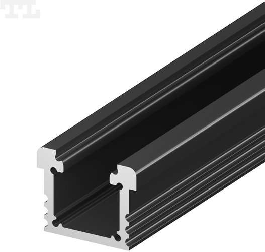 (26mm x 20.3mm) 2 Metre Recessed LED Profile P24-3 Black This is a Product image