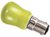 This is a 15W 15mm Ba15d/SBC Pygmy bulb that produces a Yellow light which can be used in domestic and commercial applications