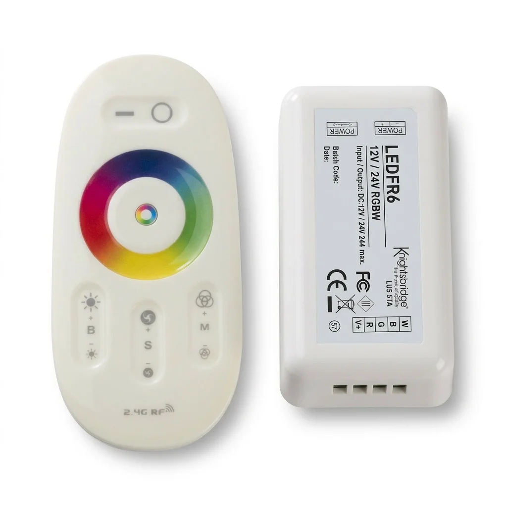 KnightsBridge 12V / 24V RF Touch Controller and Remote - RGBW