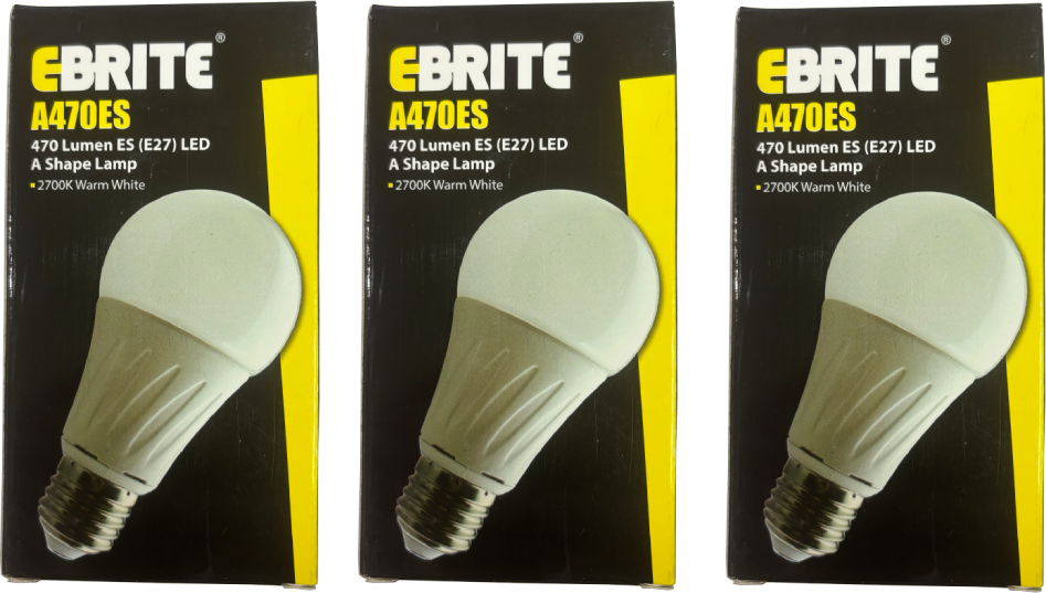 3 Pack 6W LED A Shape Lamp Very Warm White - 2700K
