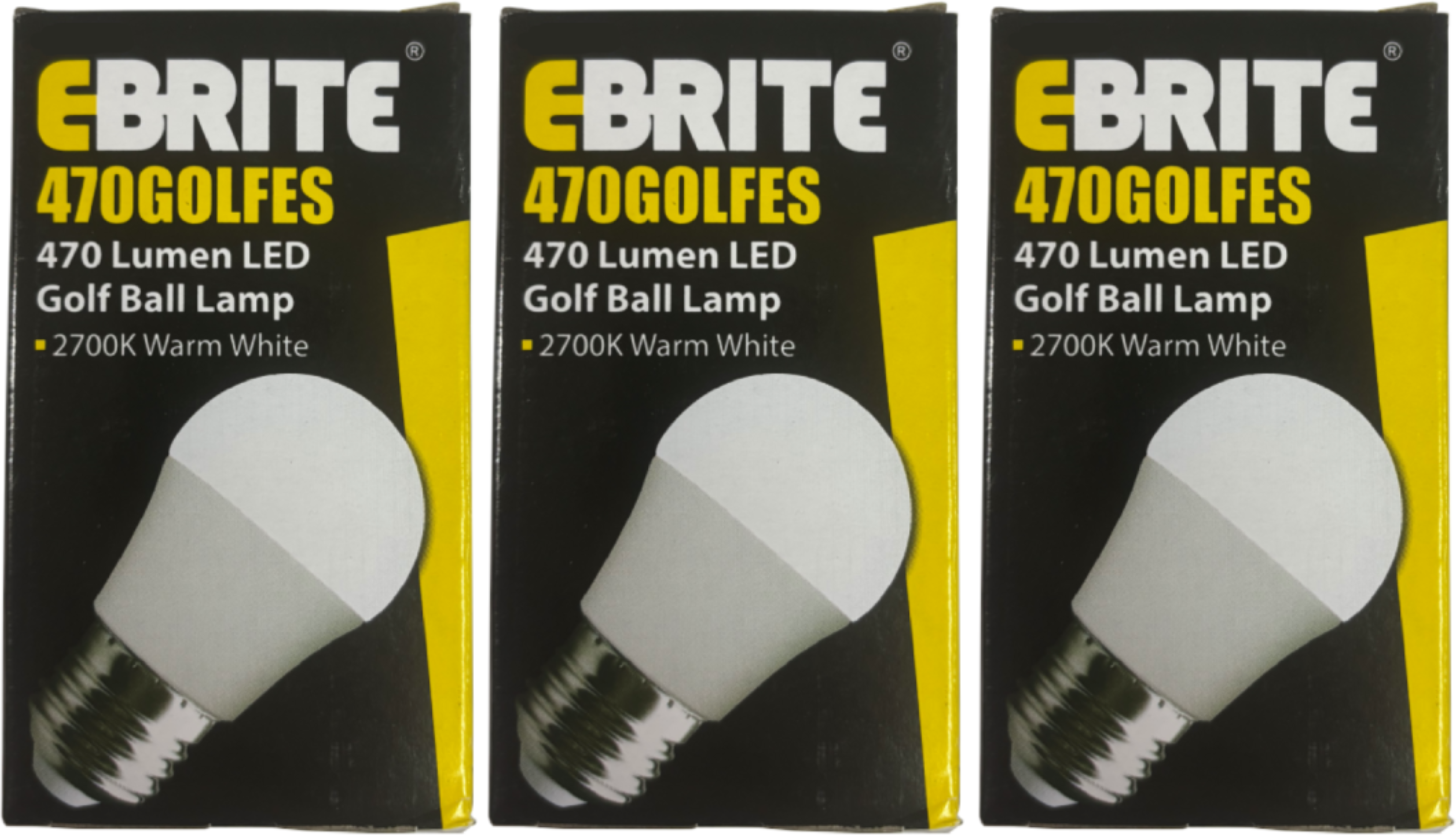 5.5W LED Golf Ball Lamp Very Warm White - 2700K (Pack of 3)