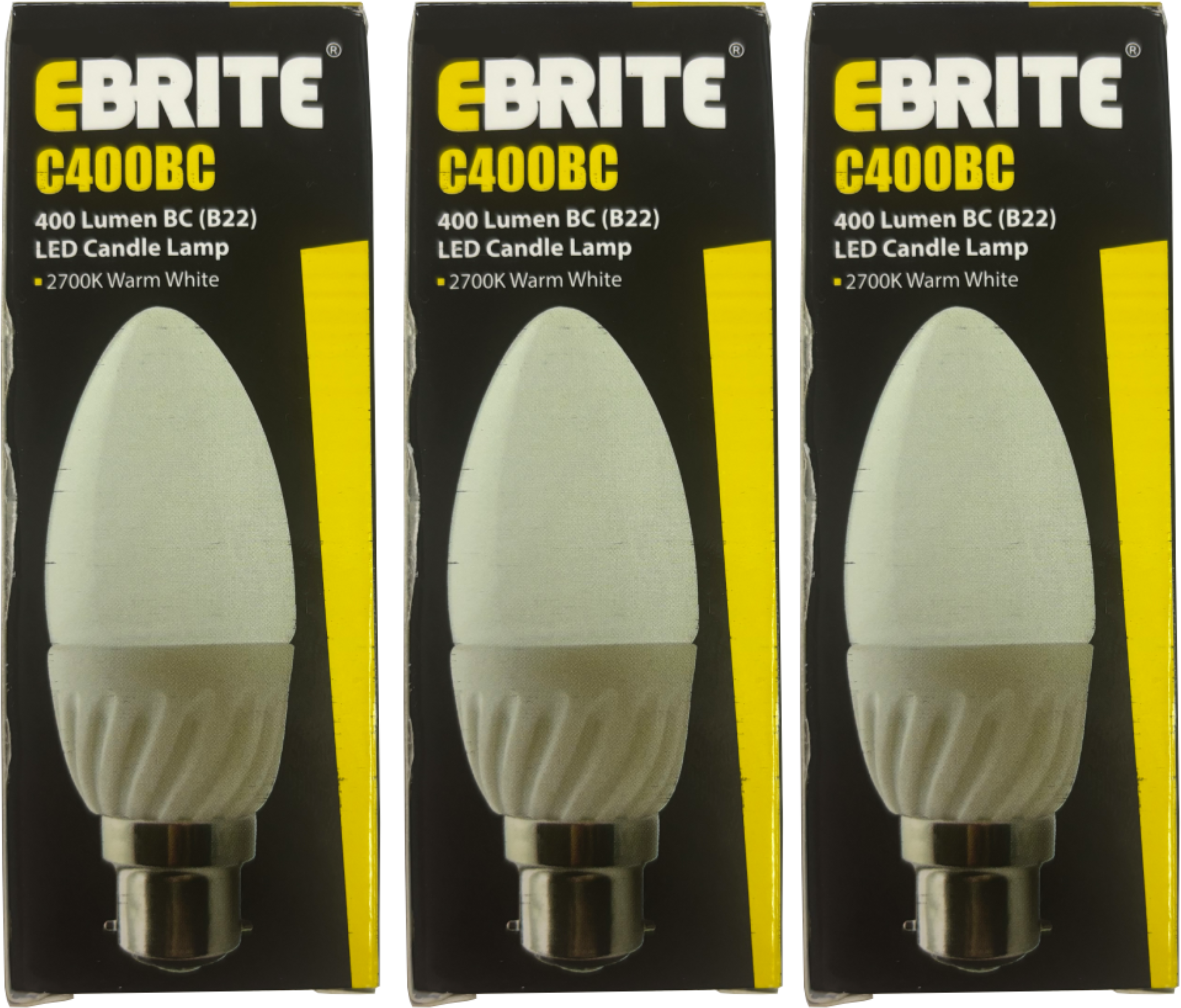 5W LED Candle Lamp Very Warm White - 2700K (Pack of 3)