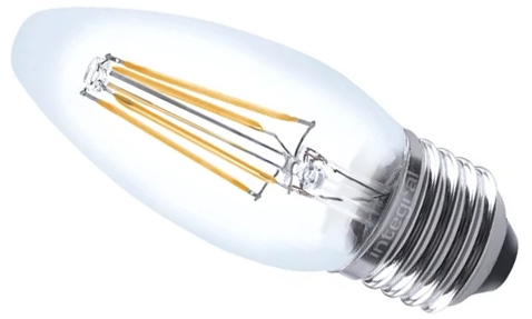 Integral Dimmable LED Filament Candle 4.5W ES Very Warm White (40W Alternative) This is a Product image