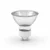 A standard halogen GU10 Par16 bulb with a 50W rating. The bulb has a clear, faceted glass reflector and a white base with two pins.