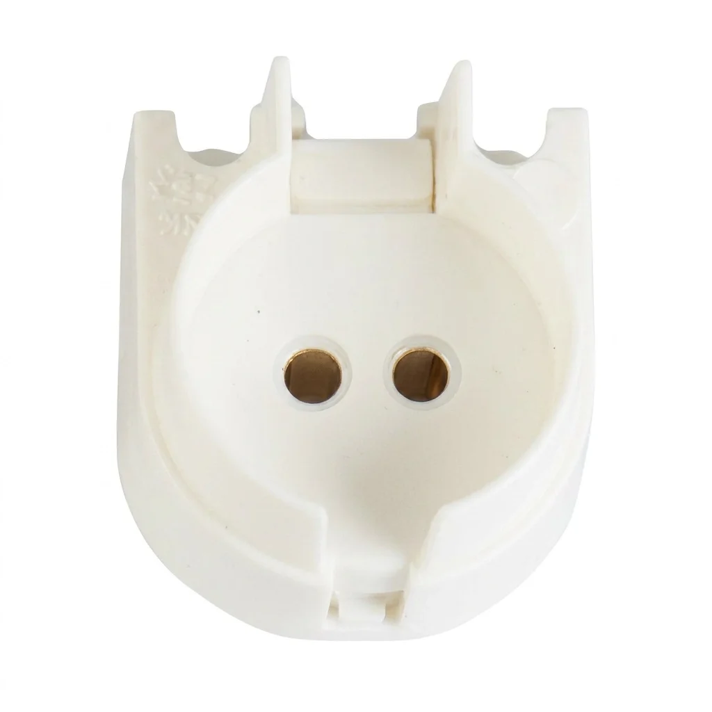 T5 G5 Lampholder with Pushwire Terminal - White